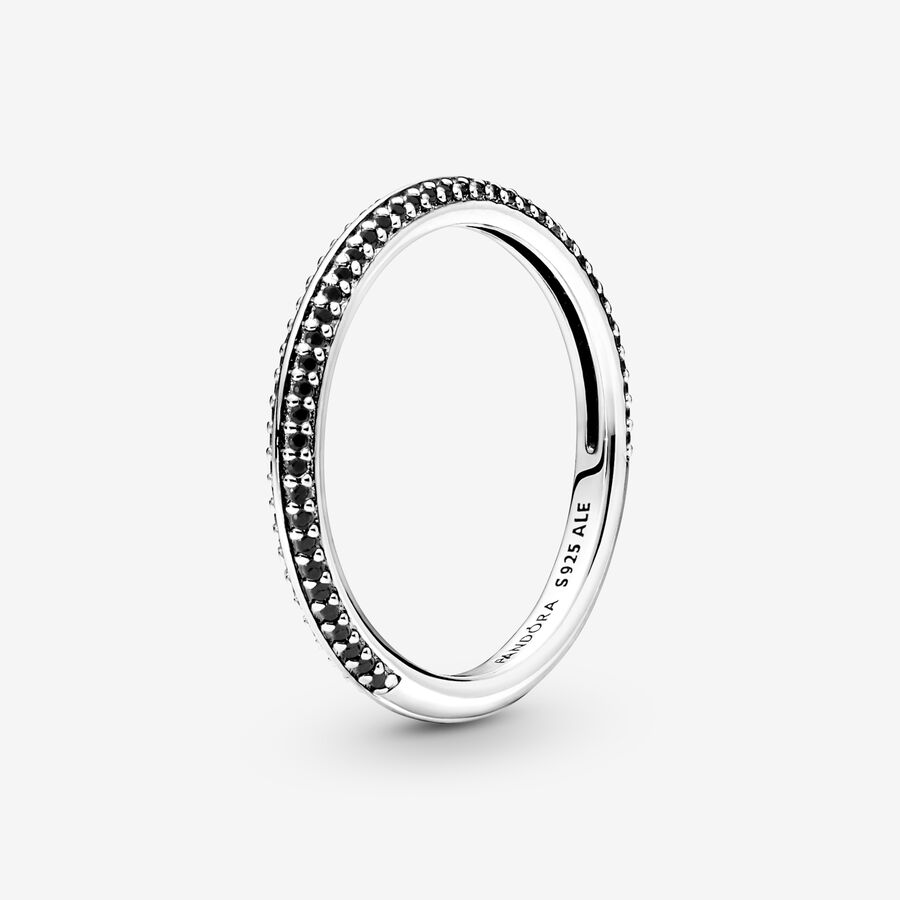 Pandora ME Black Pave Stapelbar Silver | 031EPZOGA