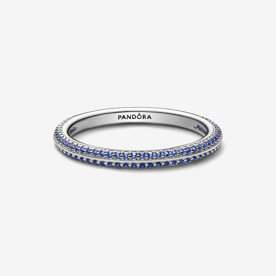 Pandora ME Blue Pave Band Silver | 730ERFBYN