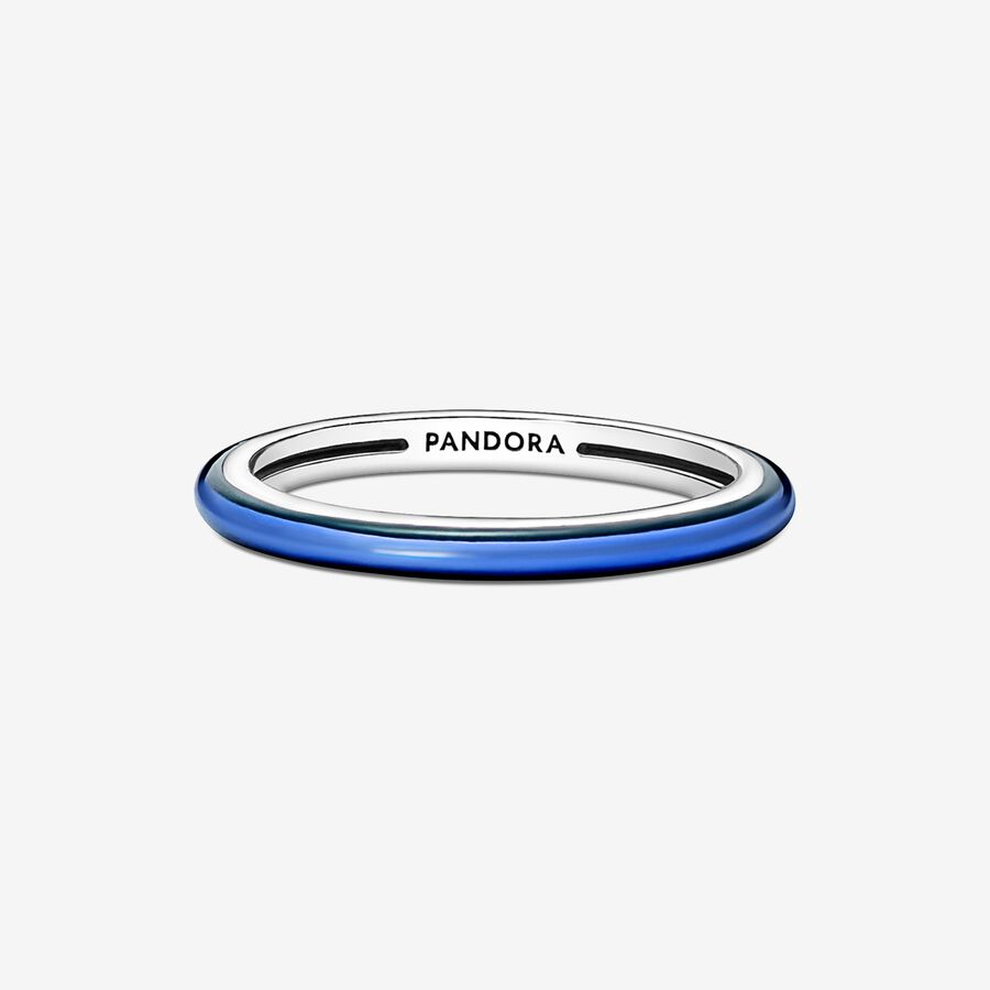 Pandora ME Electric Blue Stapelbar Silver | 174TVSPYF