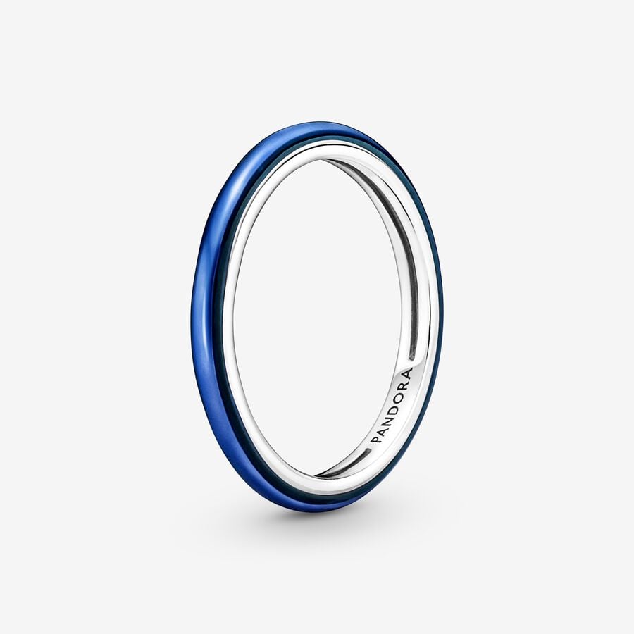 Pandora ME Electric Blue Stapelbar Silver | 174TVSPYF