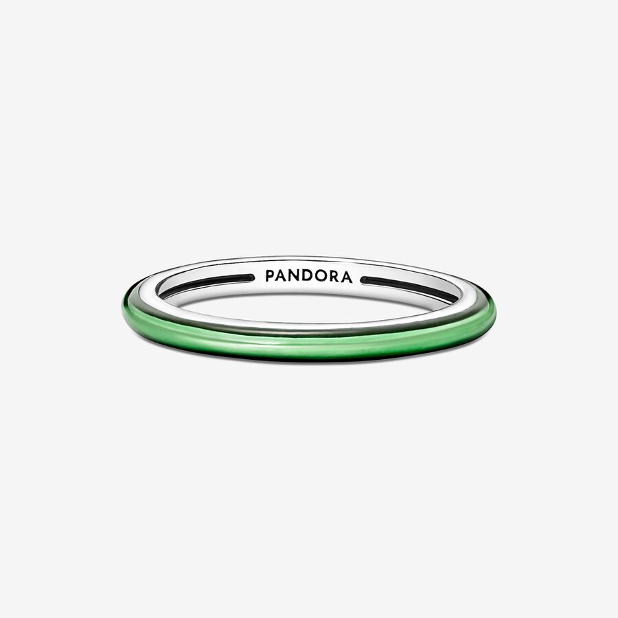 Pandora ME Laser Green Stapelbar Silver | 375TDOBYH