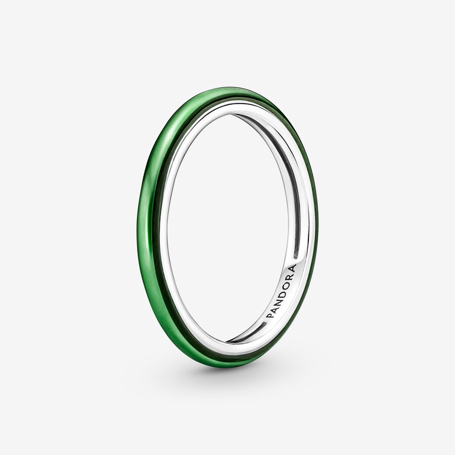 Pandora ME Laser Green Stapelbar Silver | 375TDOBYH