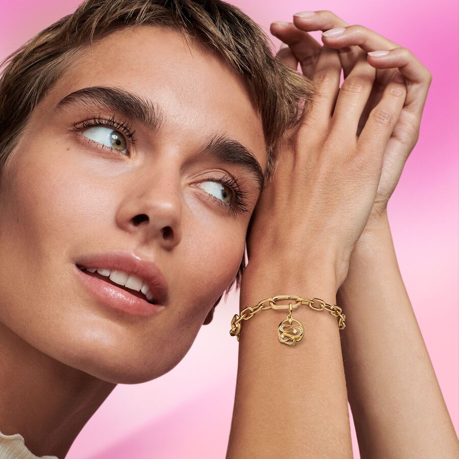 Pandora ME Pave Snake Medallion Hängen Guld | 725DXPZLY