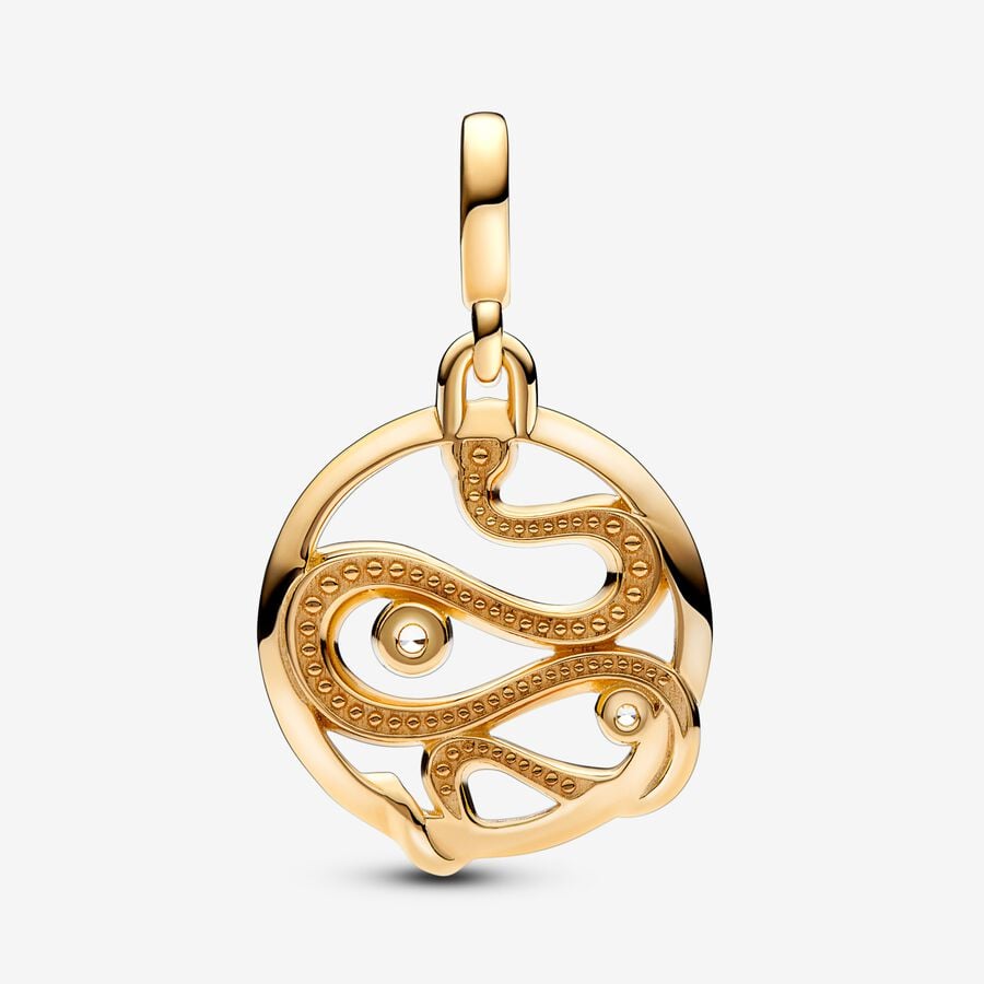 Pandora ME Pave Snake Medallion Hängen Guld | 725DXPZLY