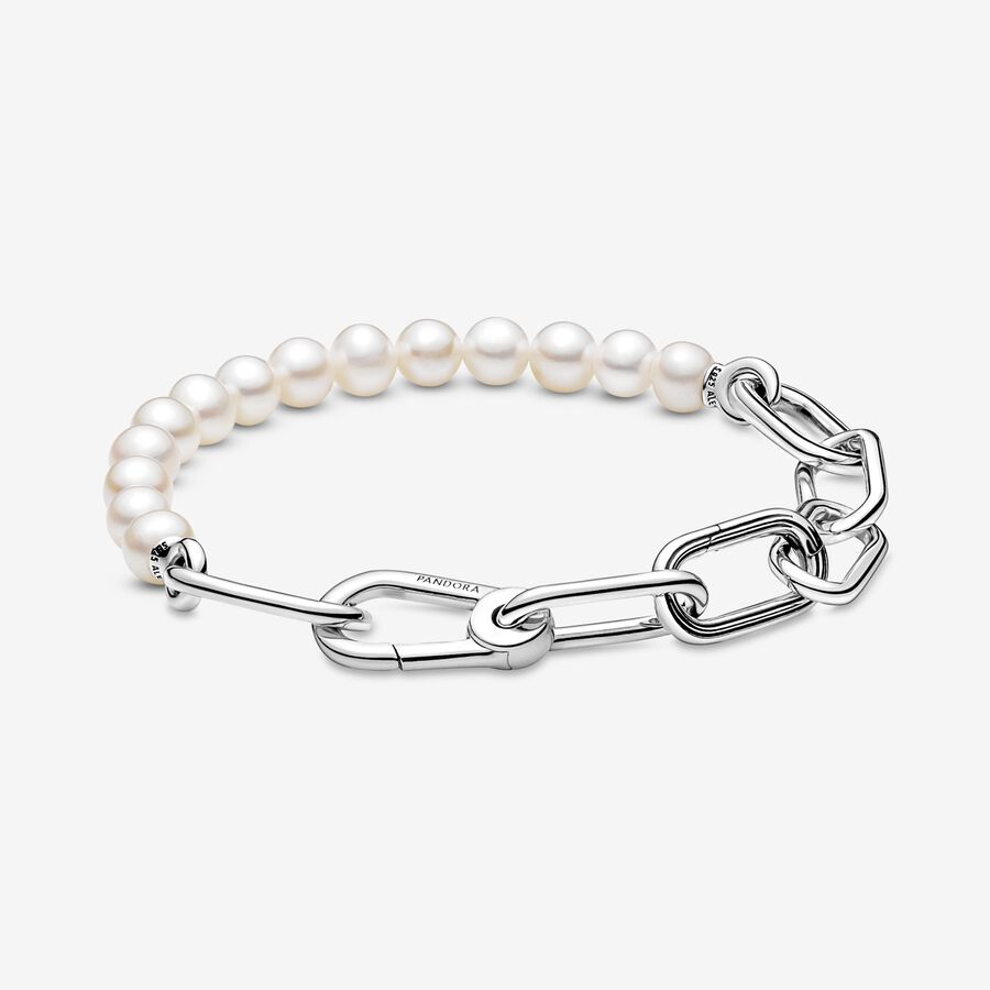 Pandora ME Treated Freshwater Cultured Pearl Länk Silver | 160IQTEVB