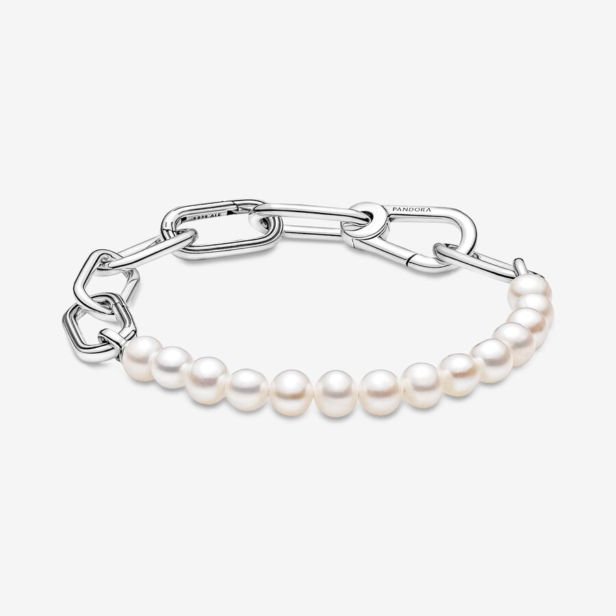 Pandora ME Treated Freshwater Cultured Pearl Länk Silver | 160IQTEVB