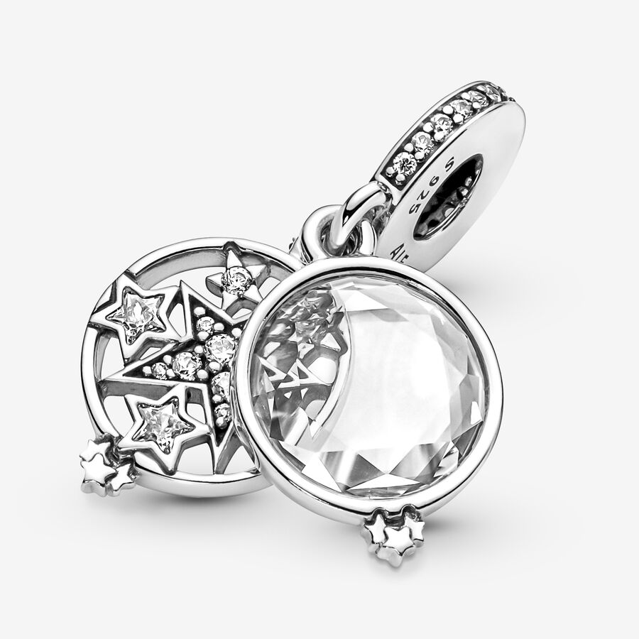 Pandora Magnified Star Double Dingla Silver | 609VNGKFB