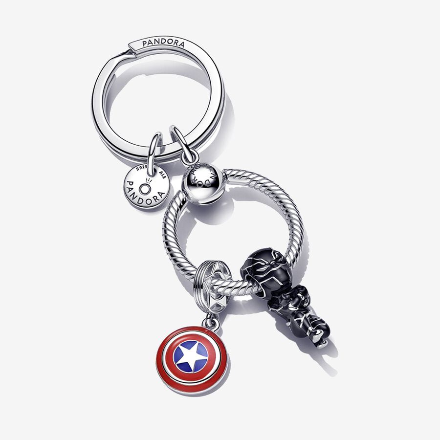 Pandora Marvel Black Panther Captain America Key Berlocker Olika Färger | 270CUABLR