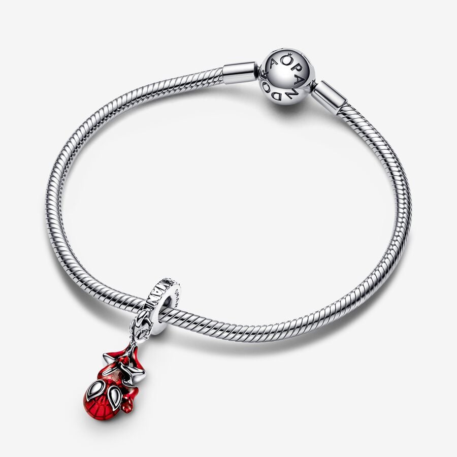 Pandora Marvel Hanging Spider-Man Berlocker Silver | 967UZKDVW