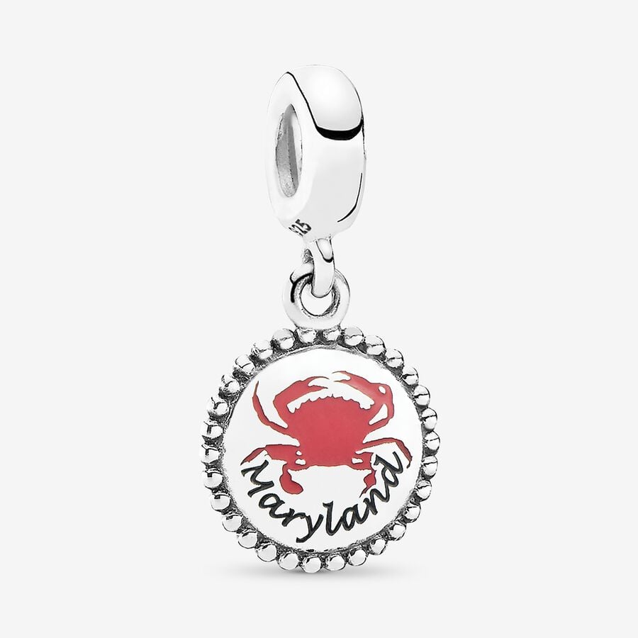 Pandora Maryland Crab Charm Mixed Enamel Dingla Silver | 085JCRTOG