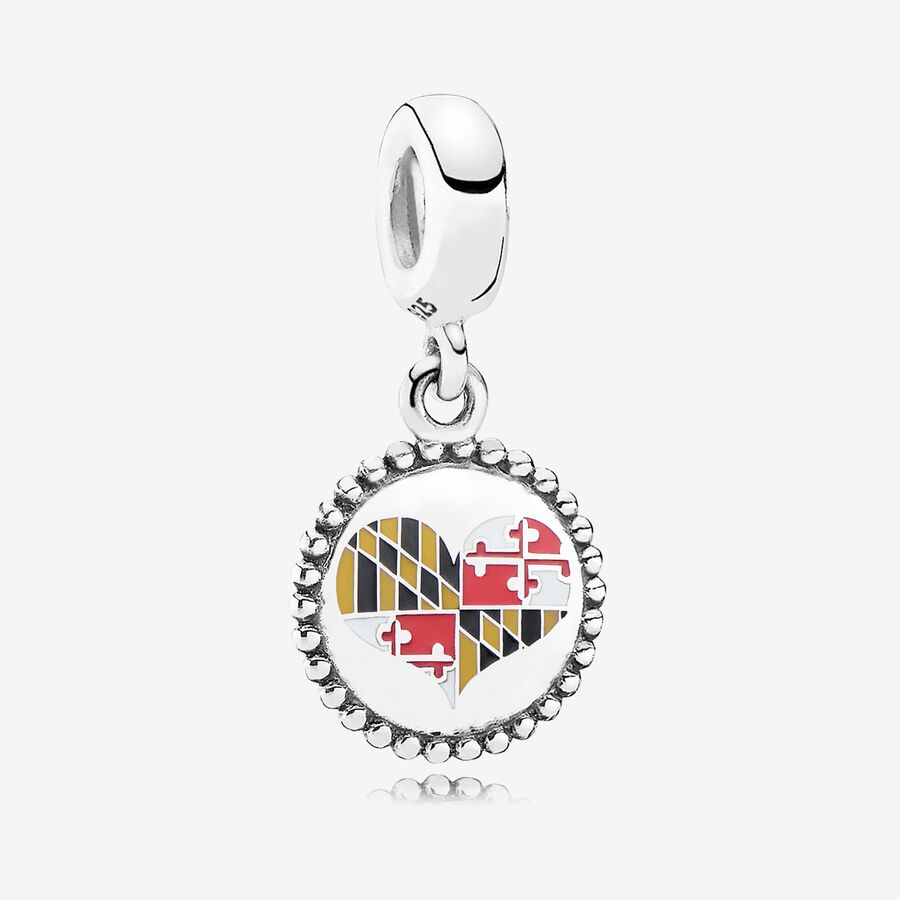 Pandora Maryland Flag Dingla Silver | 346GHZIJP