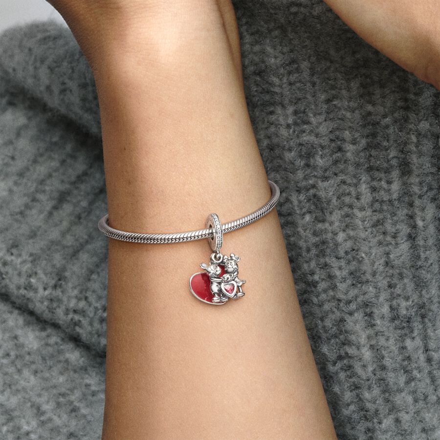 Pandora Minnie & Mickey With Love Dingla Silver | 108KYEPLQ