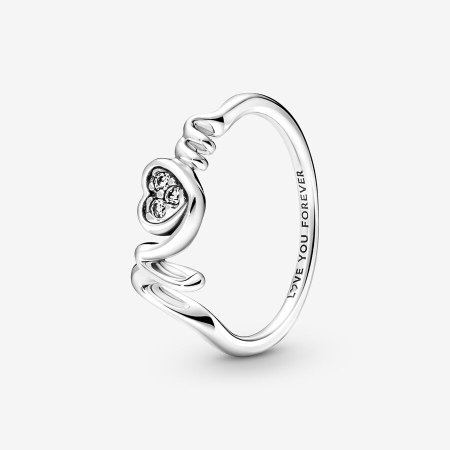 Pandora Mom Pave Påstående Silver | 894LNVMOF