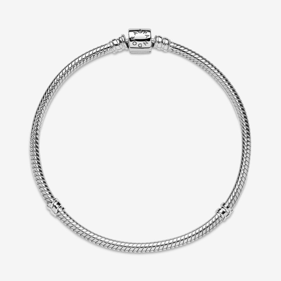 Pandora Moments Barrel Clasp Snake Berlocker Silver | 135MNREHL