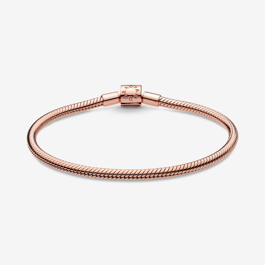 Pandora Moments Barrel Clasp Snake Berlocker Rosa Guld | 189JNFSCZ