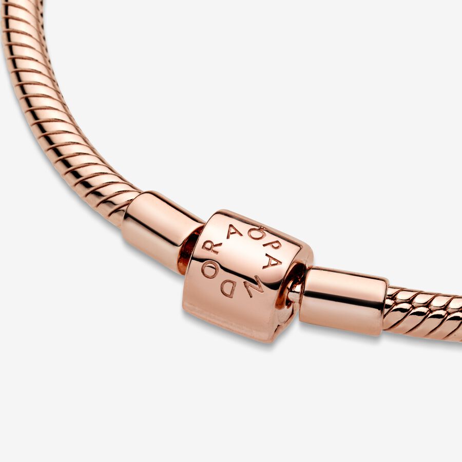 Pandora Moments Barrel Clasp Snake Berlocker Rosa Guld | 189JNFSCZ