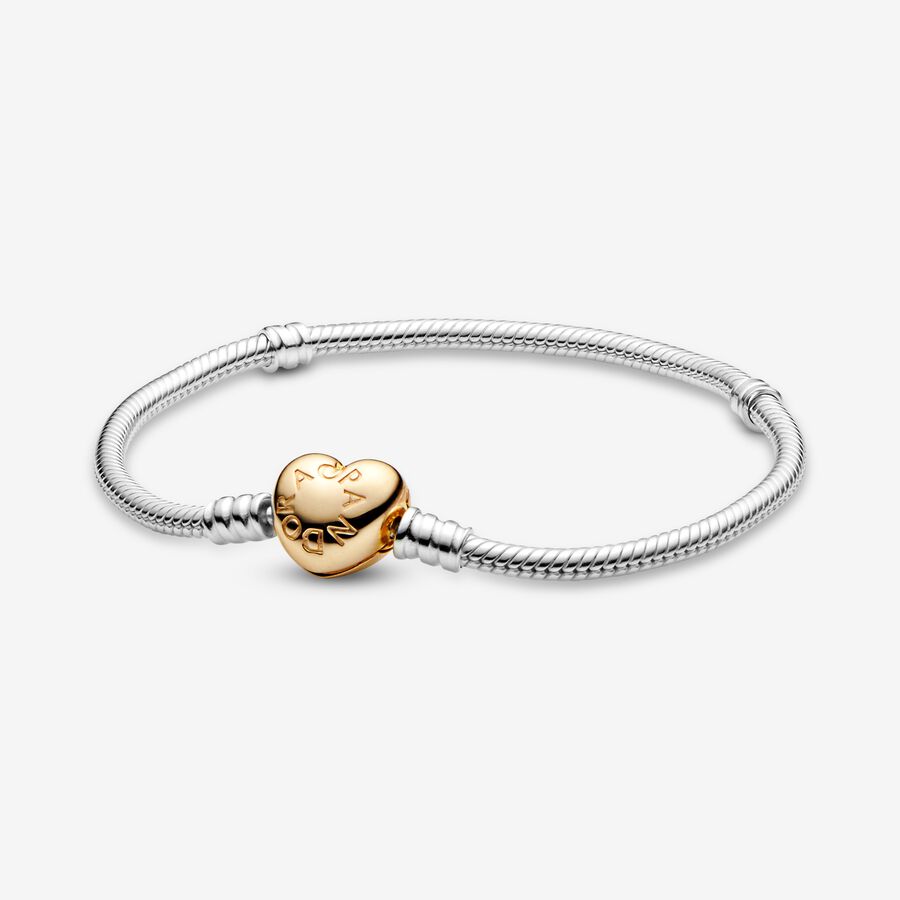 Pandora Moments Clasp Snake Berlocker Two-tone | 974DGXZQY