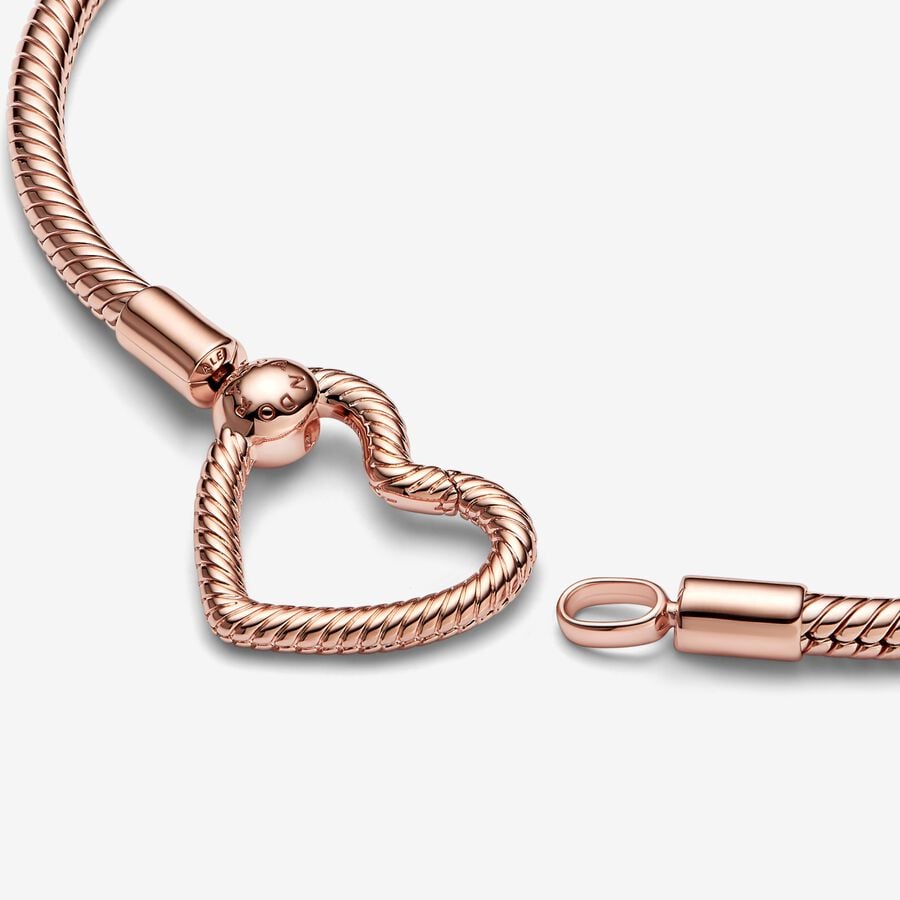 Pandora Moments Closure Snake Berlocker Rosa Guld | 136SGCQDA