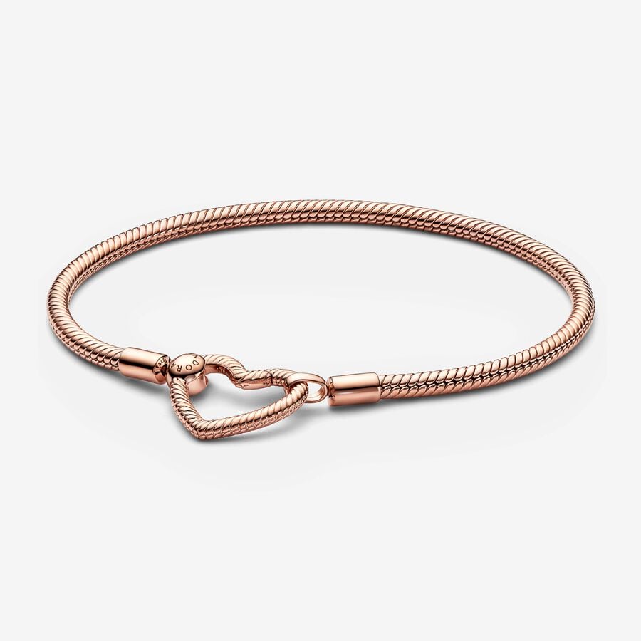 Pandora Moments Closure Snake Berlocker Rosa Guld | 136SGCQDA