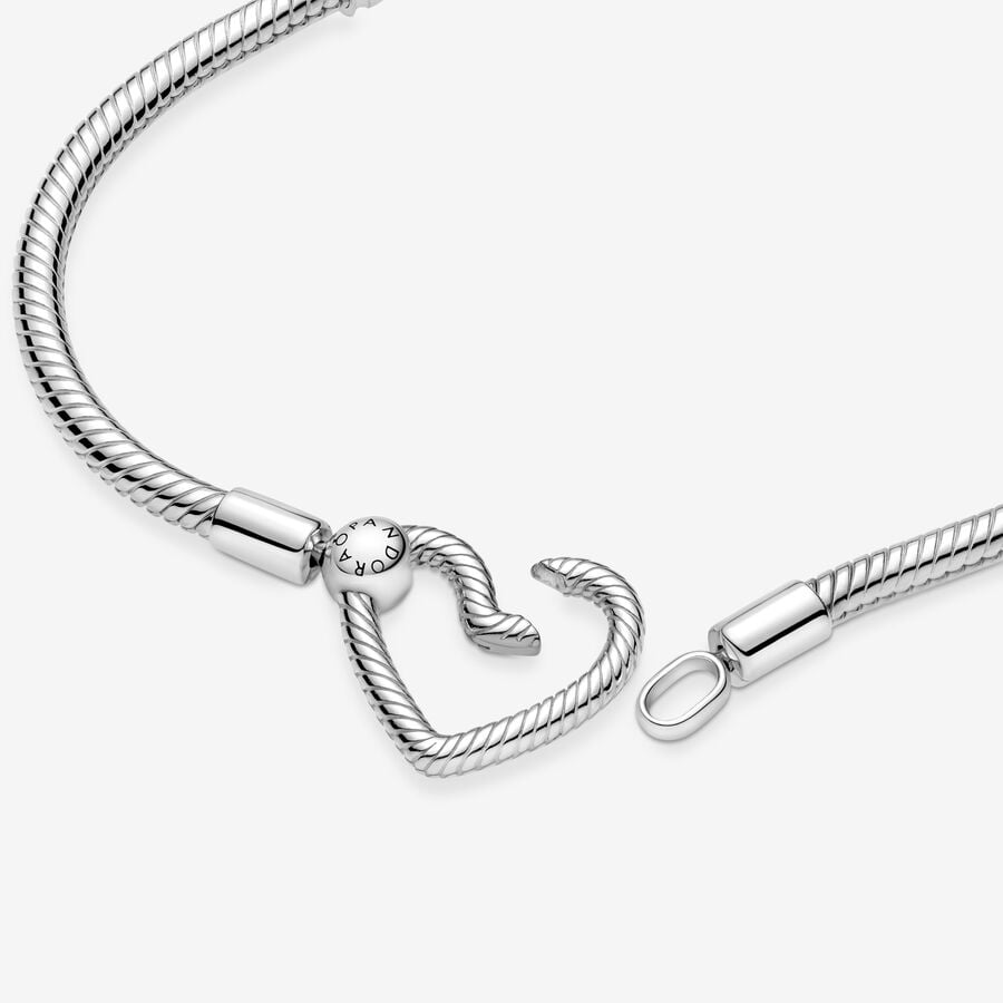 Pandora Moments Closure Snake Berlocker Silver | 843PMNKDX