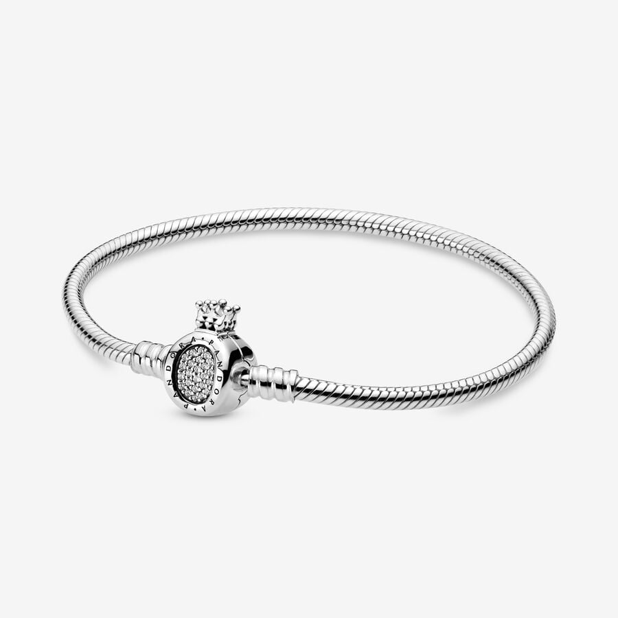 Pandora Moments Crown O Clasp Snake Berlocker Silver | 176BDURTE