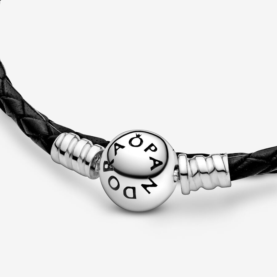 Pandora Moments Double Black Berlocker Silver | 879FXGRJC