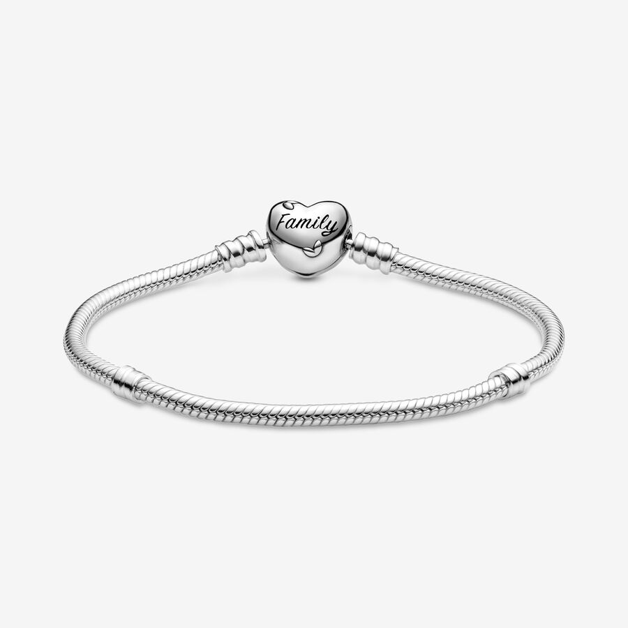 Pandora Moments Family Tree Clasp Snake Berlocker Silver | 809HMZUYO