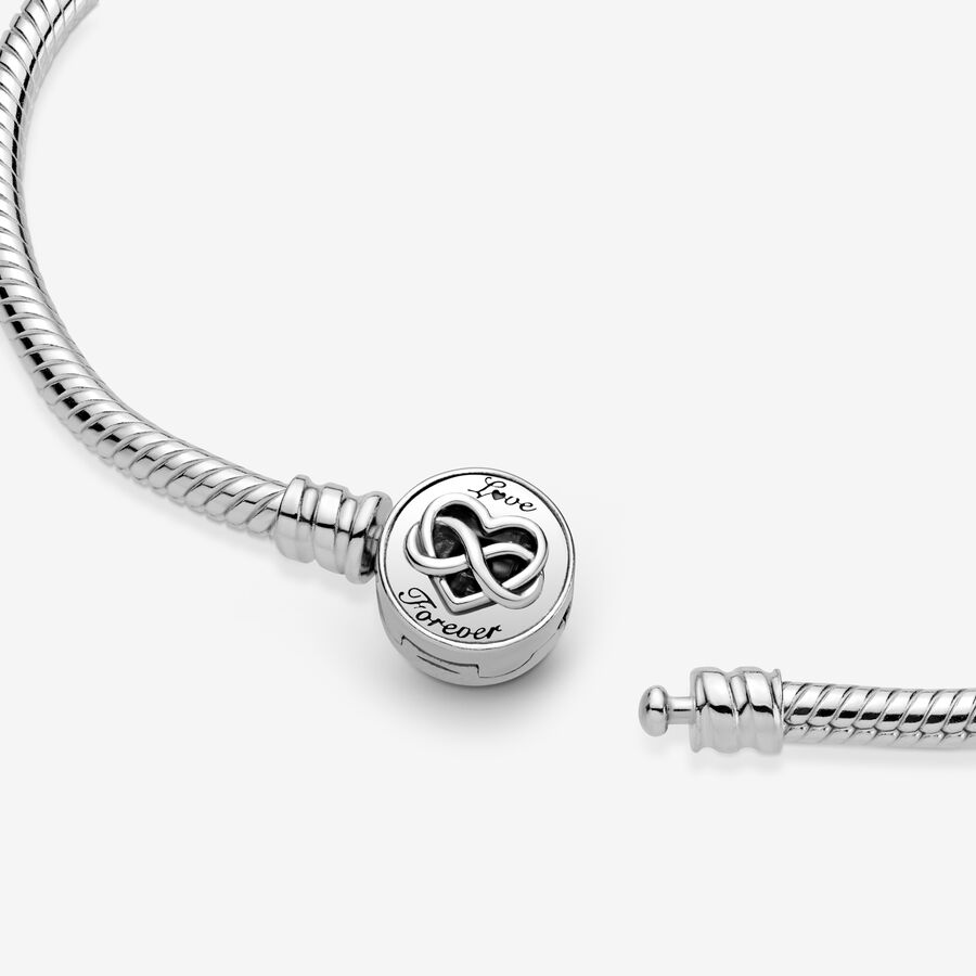 Pandora Moments Infinity Clasp Snake Berlocker Silver | 325ZYAXSM