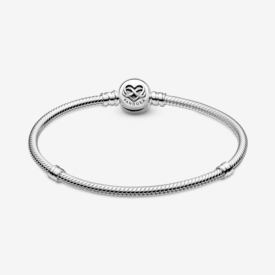 Pandora Moments Infinity Clasp Snake Berlocker Silver | 325ZYAXSM