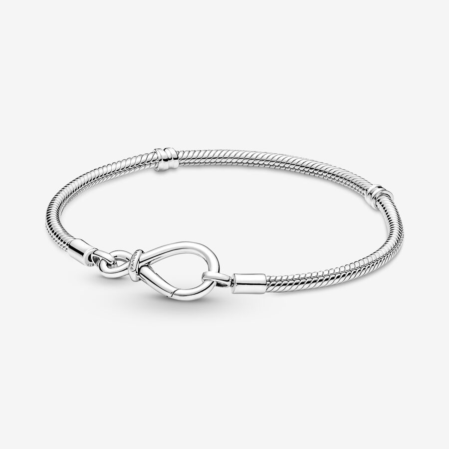 Pandora Moments Infinity Knot Snake Berlocker Silver | 865USRLTV