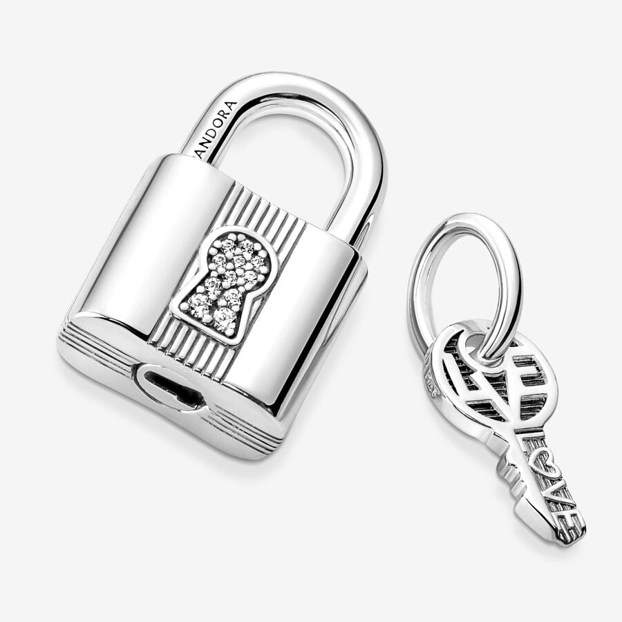 Pandora Moments Padlock & Gift Berlocker Silver | 613SCOJDY