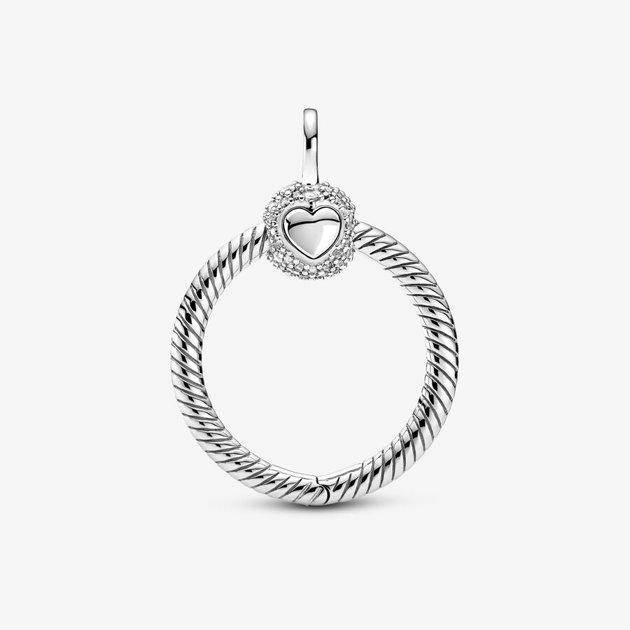 Pandora Moments Small Pave O Berlocker Silver | 291FKASLM