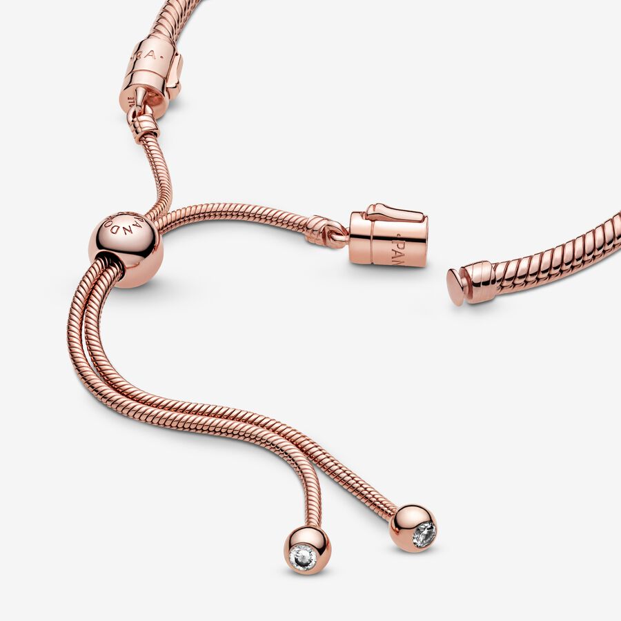 Pandora Moments Snake Slider Berlocker Rosa Guld | 486RBLNHM