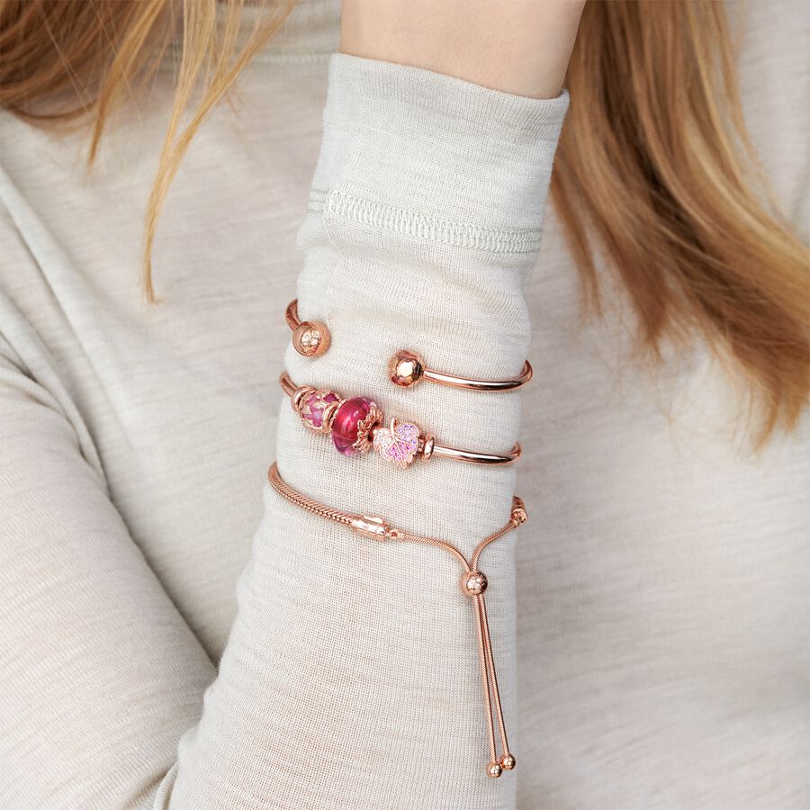 Pandora Moments Snake Slider Berlocker Rosa Guld | 673JSIOHP