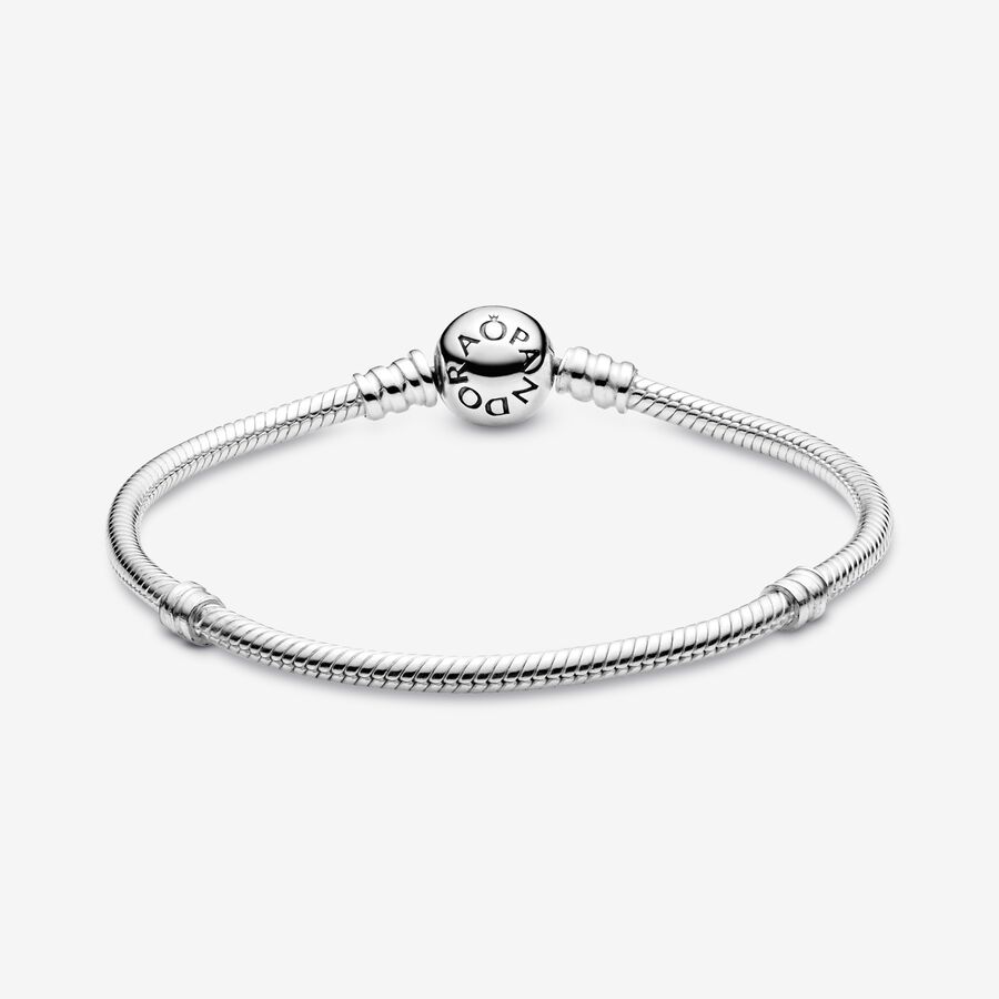 Pandora Moments Sparkling Clasp Snake Berlocker Silver | 457PHLRND