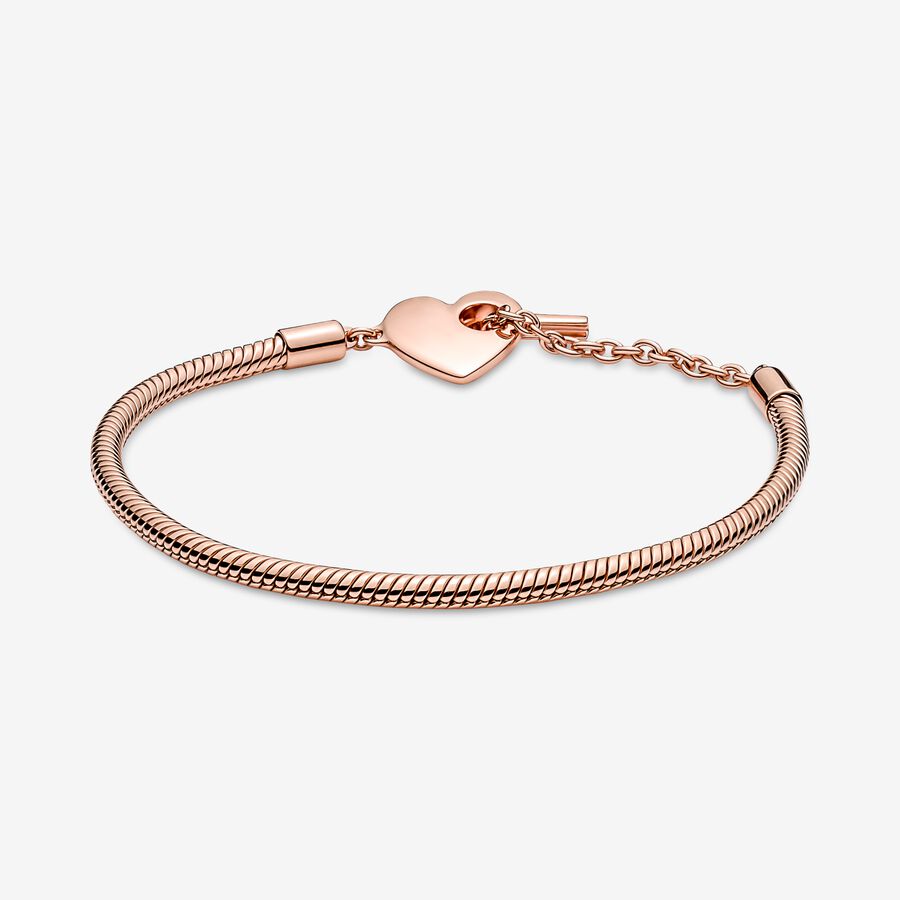 Pandora Moments T-Bar Snake Berlocker Rosa Guld | 250EWOVBK