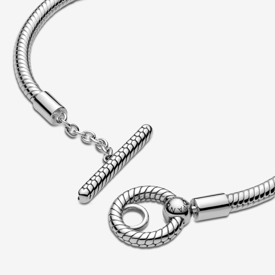 Pandora Moments T-Bar Snake Berlocker Silver | 201SCJEFH