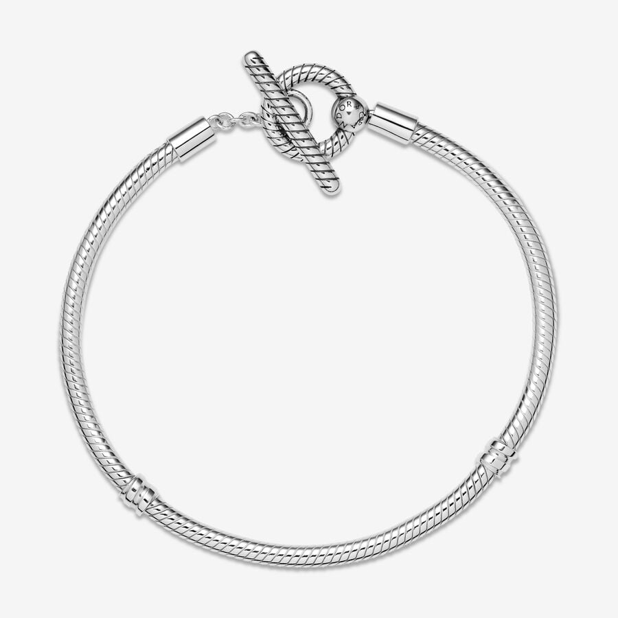 Pandora Moments T-Bar Snake Berlocker Silver | 201SCJEFH