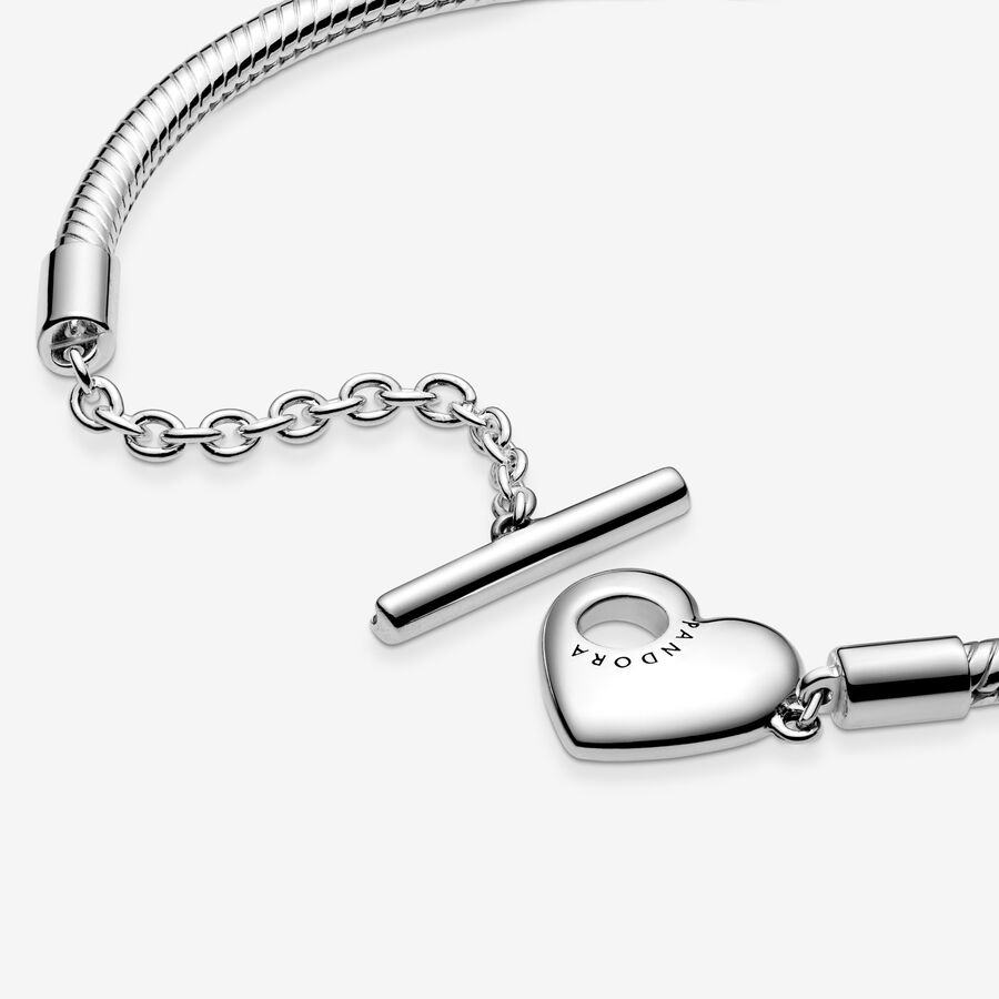 Pandora Moments T-Bar Snake Berlocker Silver | 718NHJGSC