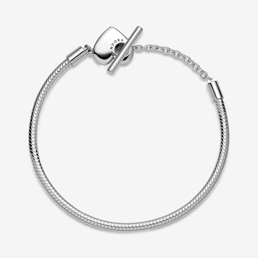 Pandora Moments T-Bar Snake Berlocker Silver | 718NHJGSC