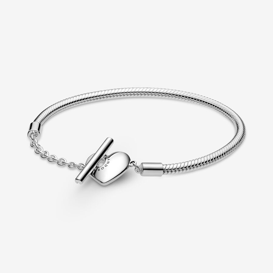 Pandora Moments T-Bar Snake Berlocker Silver | 718NHJGSC