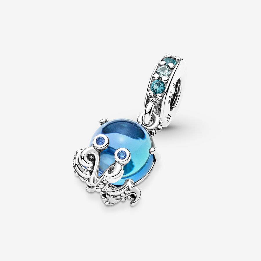 Pandora Murano Glass Cute Octopus Dingla Silver | 985OVMUIE