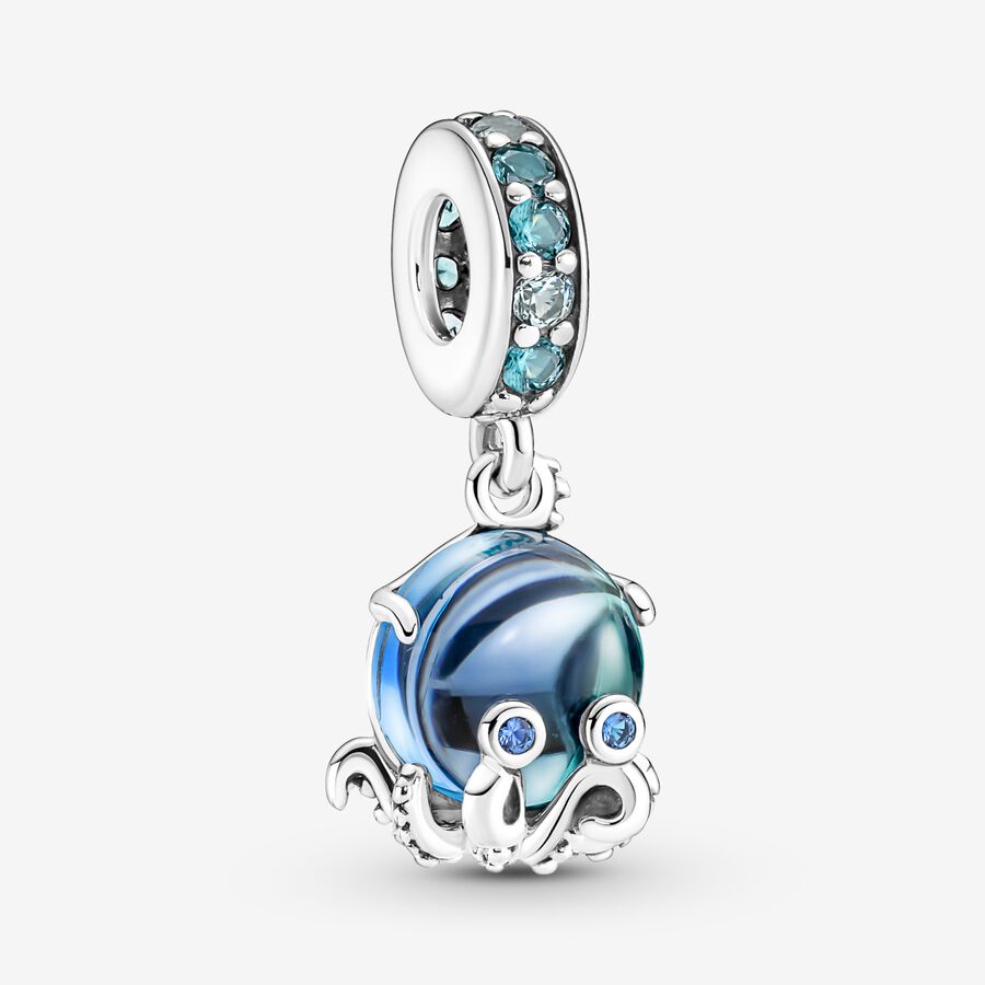 Pandora Murano Glass Cute Octopus Dingla Silver | 985OVMUIE