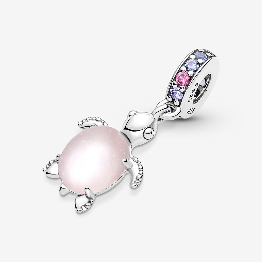 Pandora Murano Glass Pink Sea Turtle Dingla Silver | 729HADCPW