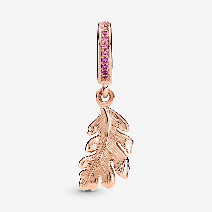 Pandora Oak Leaf Dingla Rosa Guld | 245VHUSLQ