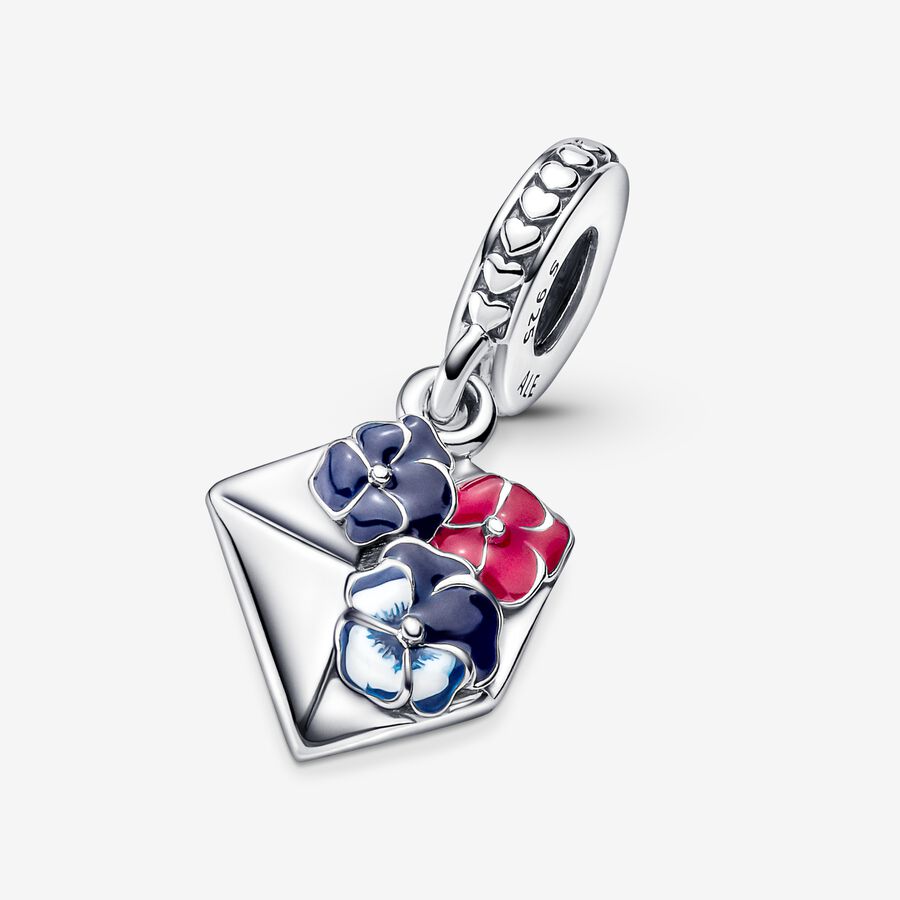 Pandora Pansy Flower Envelope Dingla Silver | 410KPEBLJ