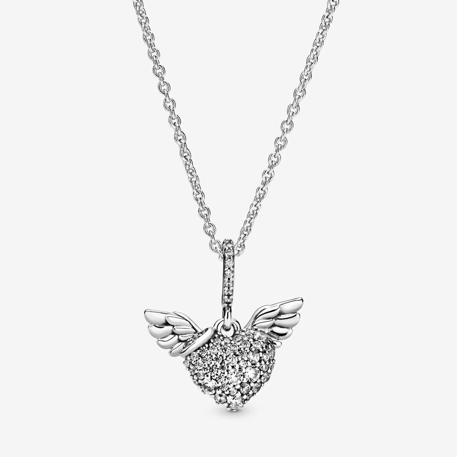 Pandora Pave Angel Wings Hängen Silver | 510MKRQUI