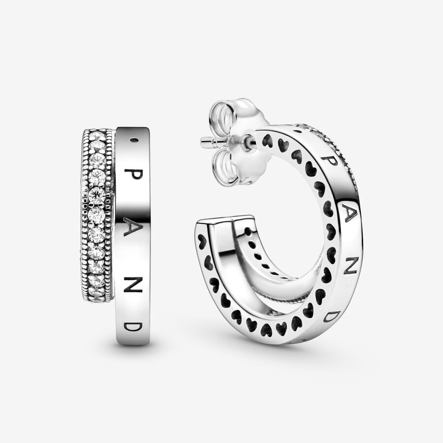 Pandora Pave Double Ring Silver | 631KPFYOD