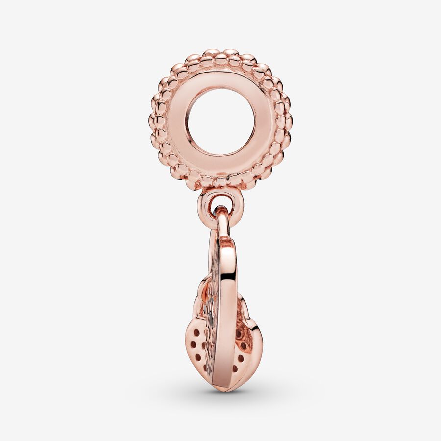 Pandora Pave Padlocks Dingla Rosa Guld | 401RIMKQW