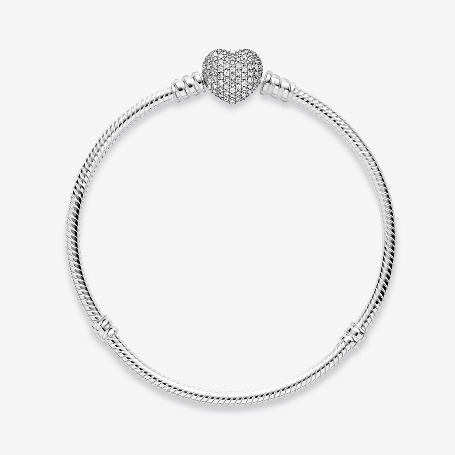 Pandora Pave with Cubic Zirconia Berlocker Silver | 756FSOHQV